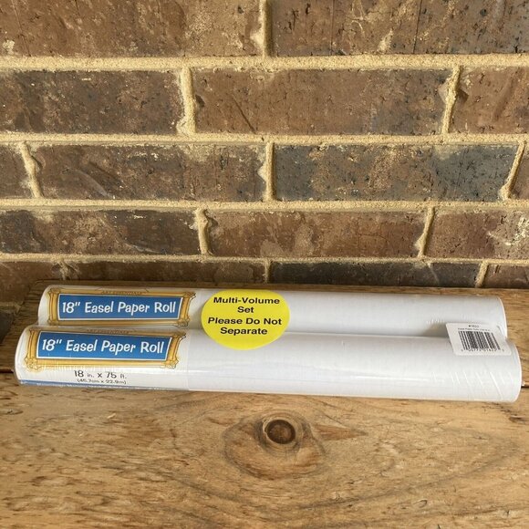 Melissa & Doug 18 Inch Easel Paper Rolls White Pack of 2 - Picture 1 of 3